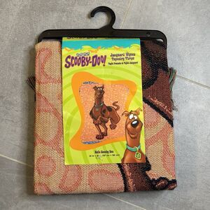 Vintage 2001 Scooby Doo Cartoon Network Woven Tapestry Throw 50x60 NIP RARE